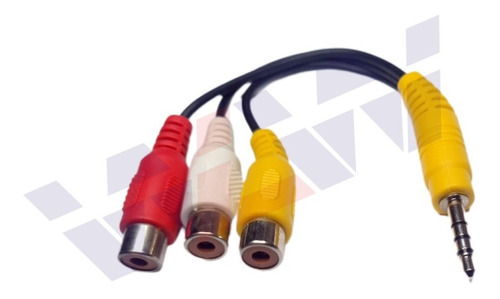 10 Adaptador P3 (macho) + 3 Rca ( Femea ) De 15cm