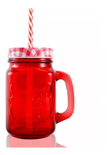 Frasco Mason Jar Grabado Popotes Tapa Remate Tarro Ice Cold