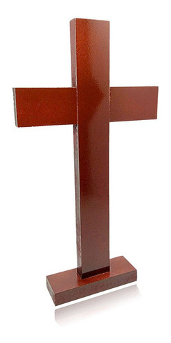 Cruz Para Altar Para Mesa Ecumênico De Madeira 28cm