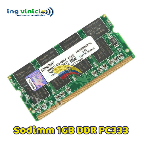 Memoria Ram Kingston Ddr So-dimm 1gb Pc-2700 333mhz 266mhz