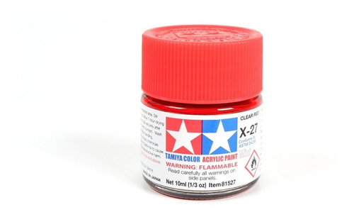 En Stock Pintura Acrilica Clear Red X-27 Envase 10 Ml Tamiya