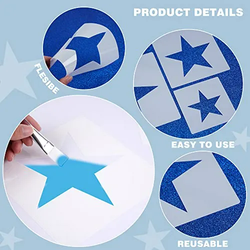 Plantilla De Estrella Grande Compatible Con Pintura, Plástic