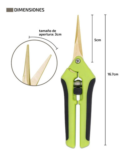 Imagen 4 de 6 de Tijeras De Podar Herramienta Para Jardin Profesional Y Recta