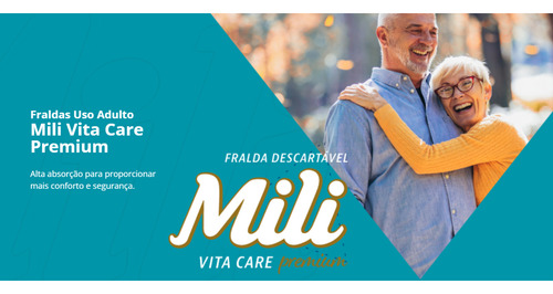 Fralda Geriátrica Mili Vita Care Tam M Com 9 Un - Mili