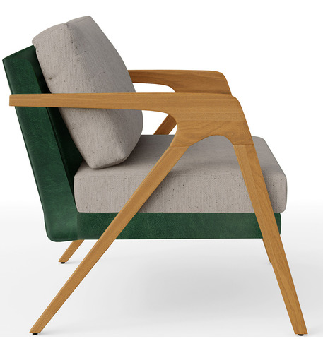 Kit 03 Poltronas Pietra Facto Verde Musgo Linho Bege Desenho Do Tecido Liso