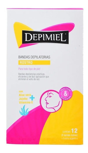 Cera Bandas Depilatorias Clasica Rostro Depimiel Kit 1x12un