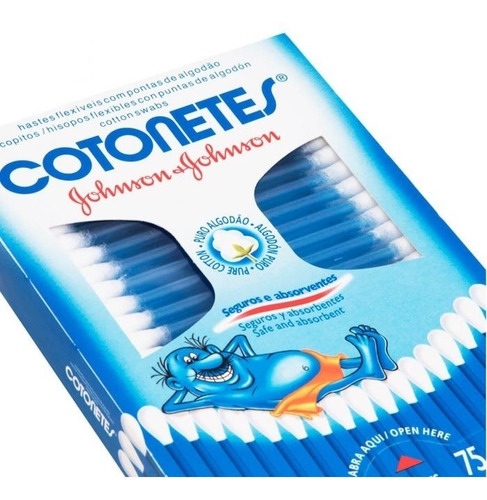Imagem 2 de 3 de Hastes Flexíveis Cotonetes Johnsons Com 75 Unidades