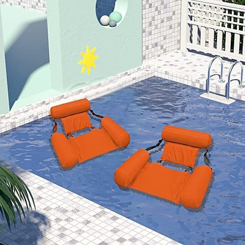 Imagen 7 de 7 de Flotadores Flotantes Para Adultos Con Respaldo, Hamaca Infla