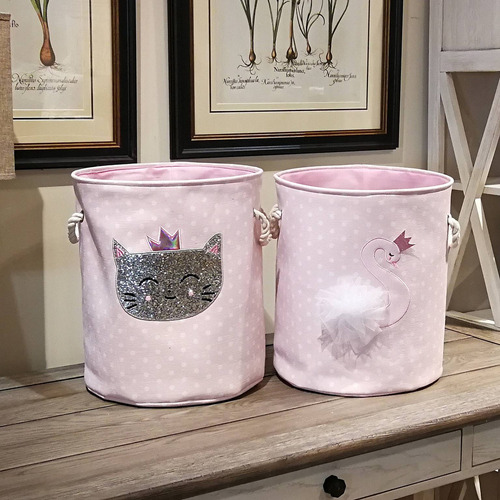 - Cesta Organizadora De Ropa Sucia Con Diseño De Cisne,