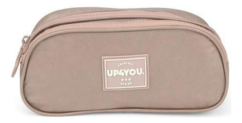 Estojo Duplo 2 Divisórias Up4you Metálico Rosa Et40777up