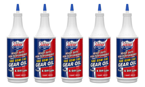 Paq. 5 Aceite Para Transmision 85w140 Lucas Oil 946 Ml