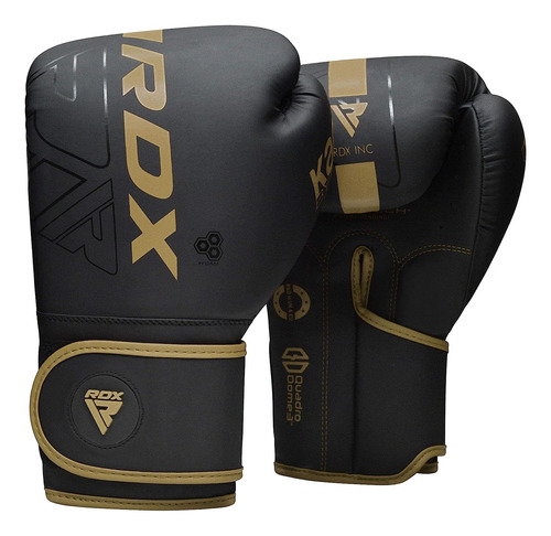 Guantes De Boxeo Rdx 14 Oz Negro/dorado