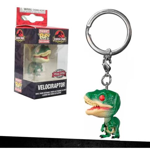 Funko Pop! chaveiro Chaveiro Jurassic Park Velociraptor Velociraptor/Jurassic Park/Chaveiro
