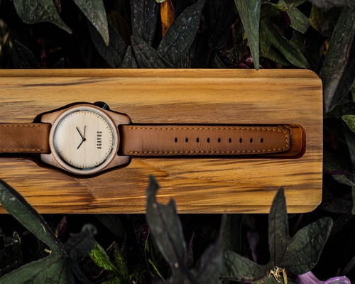 Reloj De Madera Personalizado - Línea Agavia 44mm Maple
