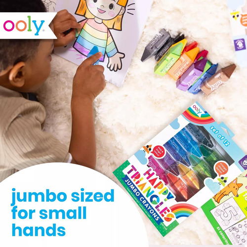 Crayons Poly Jumbo Triangle Para Crianças Pequenas [conjunto