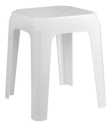 Banqueta De Plástico Bf3 41cmx30cm Astra Branco Jd