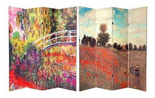 6 ft. Monet Pinturas Art Prints Habitación  separadores, Pa