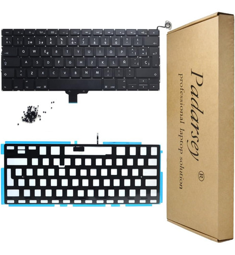 Padarsey Teclado Retroiluminado De Repuesto Con 80 Tornillos