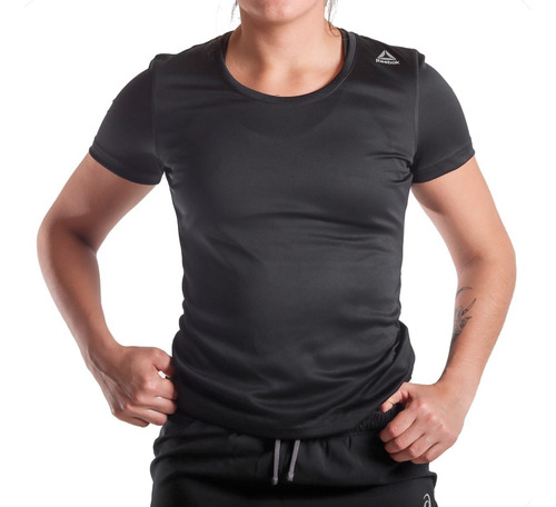 Playera Reebok Mujer Crossfit Negro Re Ss Entrenamiento
