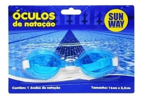 Óculos De Natação Infantil Azul Sunway 16cmx5,2cm