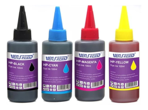 Imagen 1 de 6 de Tinta Dye Para Hp 100 Ml