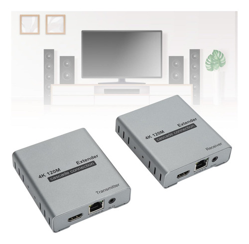 4k Hdmi Sobre Ethernet Cat5e Cat6 Extensor, Extensor Rj45 M