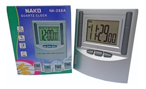 Mini Relógio De Mesa Digital Cronômetro Despertador Na-288a