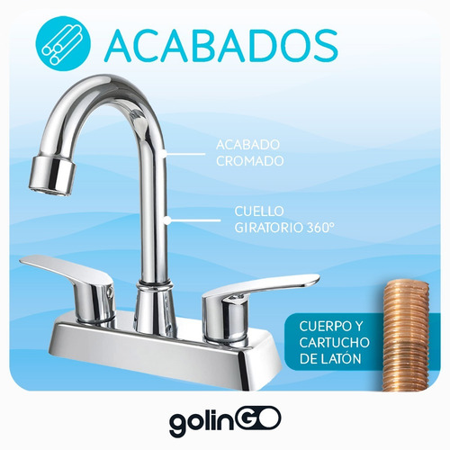 Mezcladora Lavabo Llave 4 Pulgadas Grifo Baño Griferías