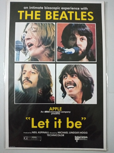 Afiche Beatles Let It Be Nuevo