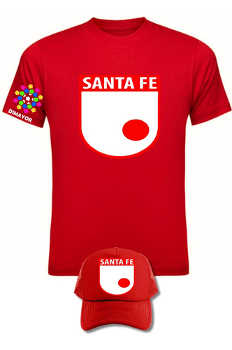 Camiseta Manga Corta Independ Santa Fe Espec Obsequio Gorra 