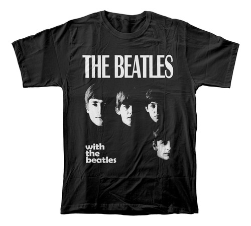 Camiseta Algodón Peinado Con Estampado De The Beatles Rock