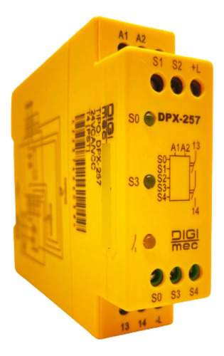 Relé De Segurança Nr12 1 Saída Cat. 4 24vca/vcc Dpx-257-t4 24v