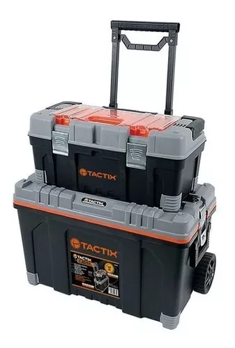 Caja Portaherramientas 2 En 1 Con Ruedas Tactix 320308