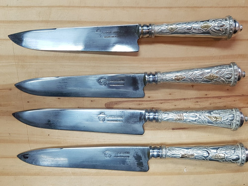 Hoja de arce Protector de dedos & cuchillos pomo de plata alemana collarín para cuchillo personalizado 