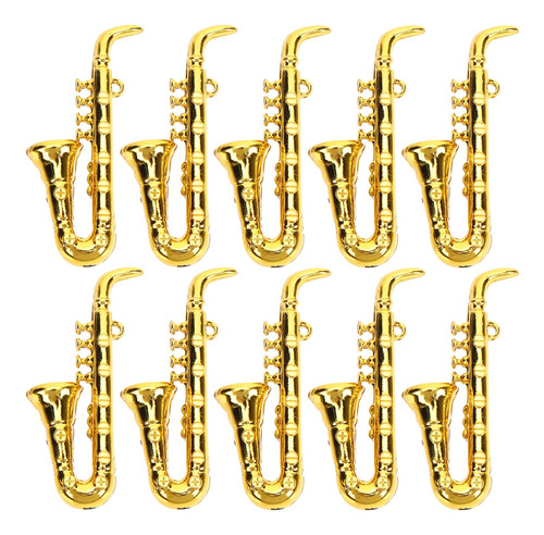 Kisangel Trompeta De Juguete, 10 Piezas De Adorno De Saxofon