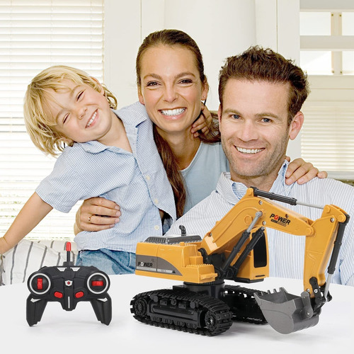 Mini Excavadora Rc Con Pala Y Control De Metal Y