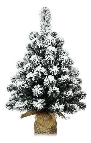 Árbol De Navidad De Sobremesa Con Pilas De Nieve Preiluminad