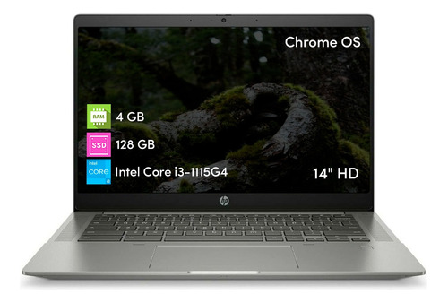 Chromebook Hp 14b I3 11va 4gb 128gbssd 14 Hd Chrome Os Gris