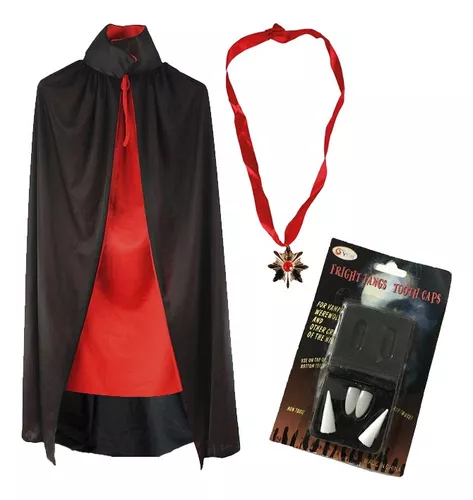 Fantasia Vampiro Drácula Halloween Infantil Traje Luxuoso Para