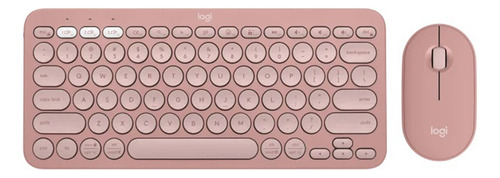 Teclado + Mouse Logitech K380s + M350s Bluetooth Rose