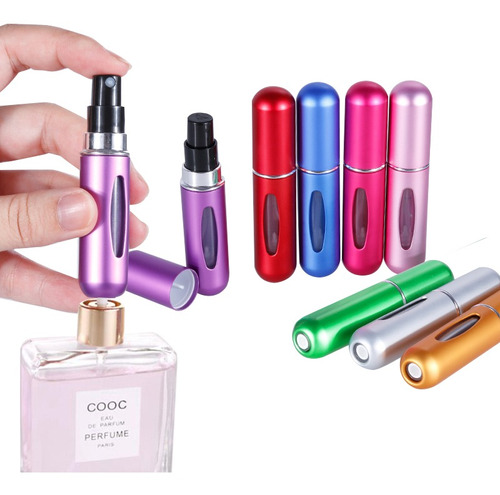 Botella Atomizadora De Viaje Para Perfumes De 5 Ml