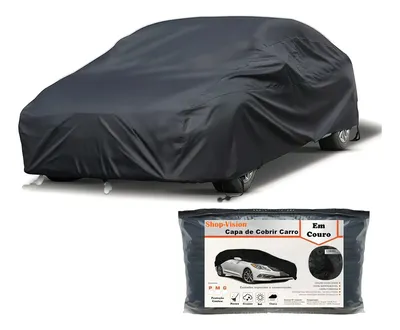 Capa Cobrir Carro Em Couro 100% Forrada Impermeável Anti-uv