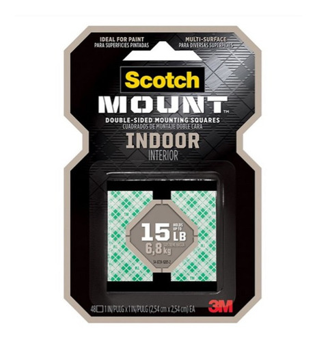 Cuadros De Montaje Mount 2.54 X 2.54 Cm Verde Scotch 48 /vc