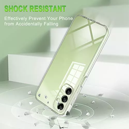 Funda para Samsung Galaxy A14 5G, Samsung A14 5G con protector de pantalla  integrado, cubierta trasera delgada transparente a prueba de golpes