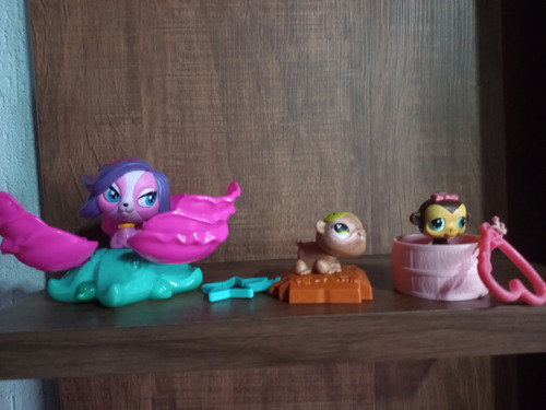 3 Bonecos Littlest Pet Shop Usados Na Condição Das Fotos (Usado)