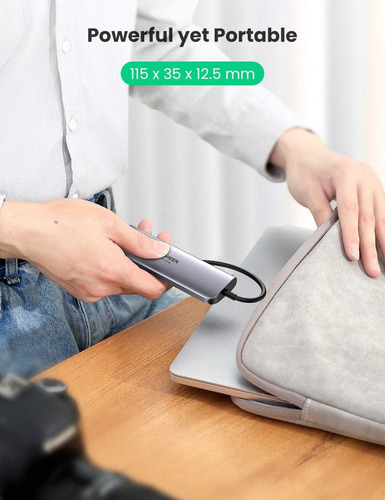 Docking Hub 5 En 1 Usb Tipo C Hdmi 4k Usb 3.0 Pd 100w Ugreen