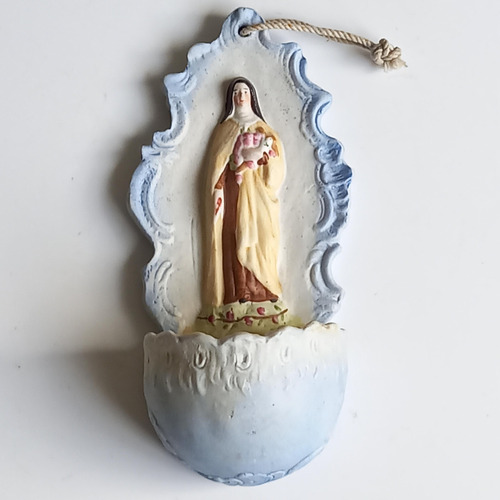 Viejo Venditero Porcelana Francesa Figura Santa Teresa  