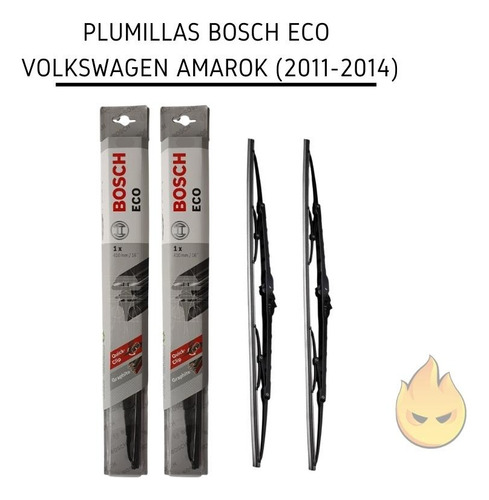 Plumillas Volkswagen Amarok Bosch Eco 2011-2014 (2 Units)