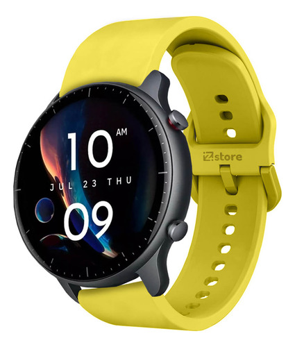 Correa Compatible Con Amazfit Gtr3 Amarillo Hebilla 22m