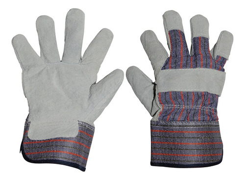 Guantes Carnaza Loneta Uso Pesado Unitalla Gris Surtek